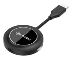 Manhattan 208444 audio/video extender AV-zender Zwart