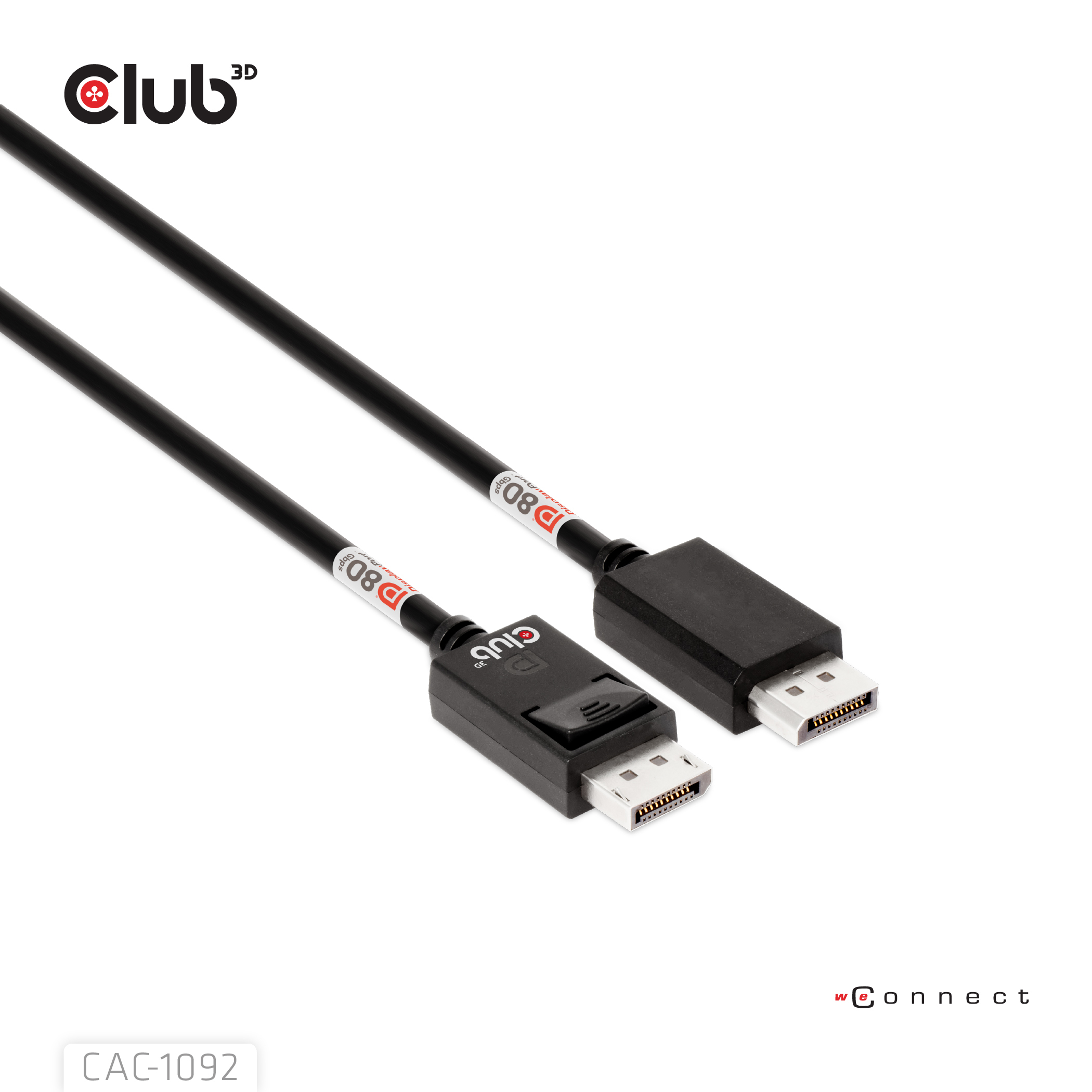CLUB3D DisplayPort™ 2.1 Bi-Directional VESA DP80 Gecertificeerde kabel 4K240Hz, 8K60Hz or 10K60Hz M/M 1.6m/ Next-Gen Gaming - Afbeelding 7