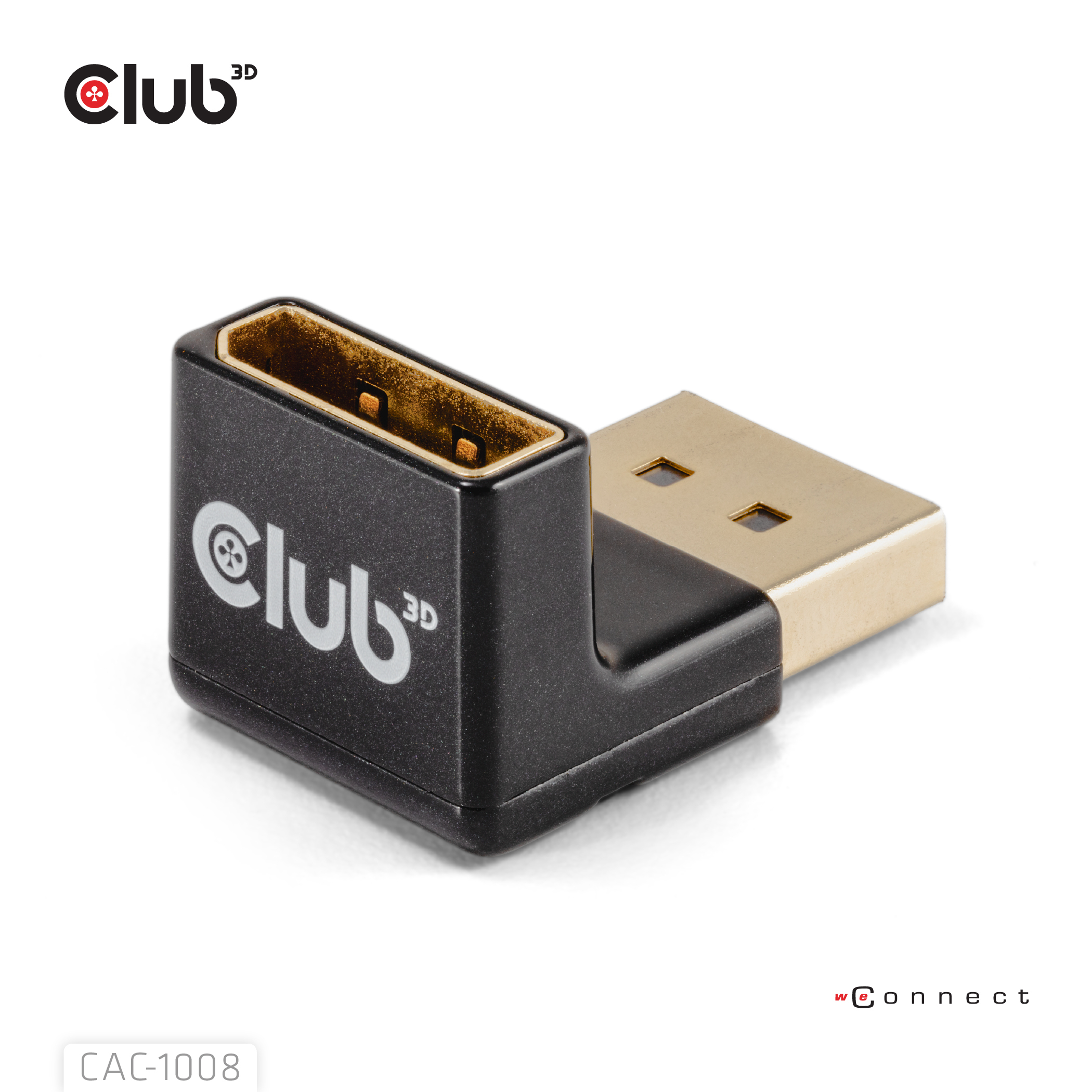 CLUB3D DisplayPort Male to DisplayPort 1.4 Female 90 Degree Angled Adapter 4K120Hz M/F - Afbeelding 10