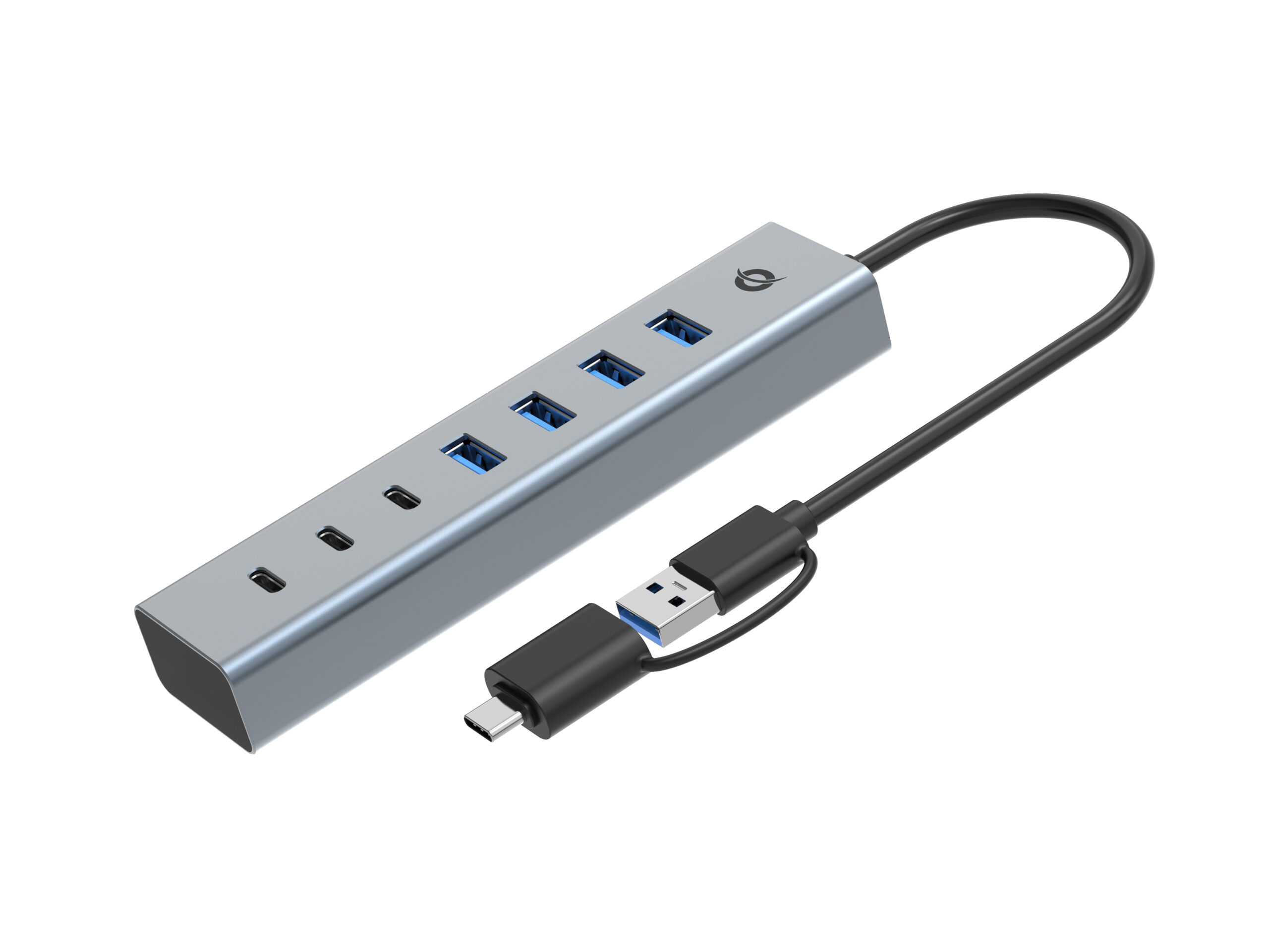 Conceptronic HUBBIES20GP interface hub USB 3.2 Gen 1 (3.1 Gen 1) Type-C 5000 Mbit/s Grijs - Afbeelding 3