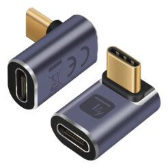 Techly IADAP USB4C-40G tussenstuk voor kabels USB-C 4.0 Grijs