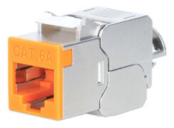 INTELLINET Cat6a 10G STP Keystone-module oranje