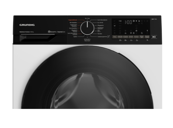 Grundig GD7P510447W Was-droogcombinatie Vrijstaand Voorbelading Wit D - Afbeelding 5