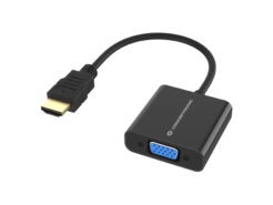 Conceptronic ABBY20B video kabel adapter 0,25 m HDMI Type A (Standaard) VGA (D-Sub) Zwart