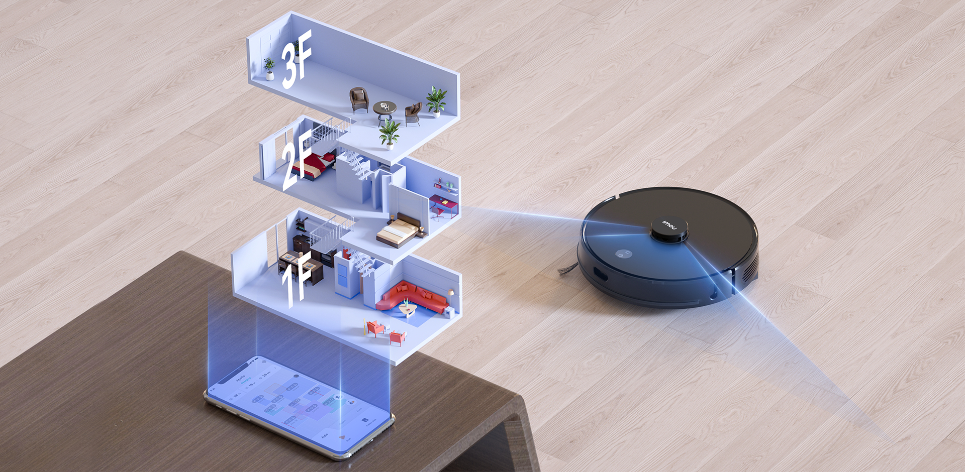 Imou RV1 Pro Max 0,3 l Zakloos Zwart - Afbeelding 14