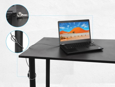 Manhattan 440486 kabelslot Zwart, Doorschijnend 1,8 m - Afbeelding 3