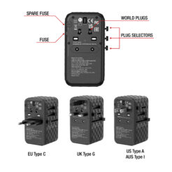Verbatim UTA-06 100W GaN III universele reisadapter Met 2 x USB-C PD & QC 4+ & 2 x USB-A QC 3.0 poorten - Afbeelding 6