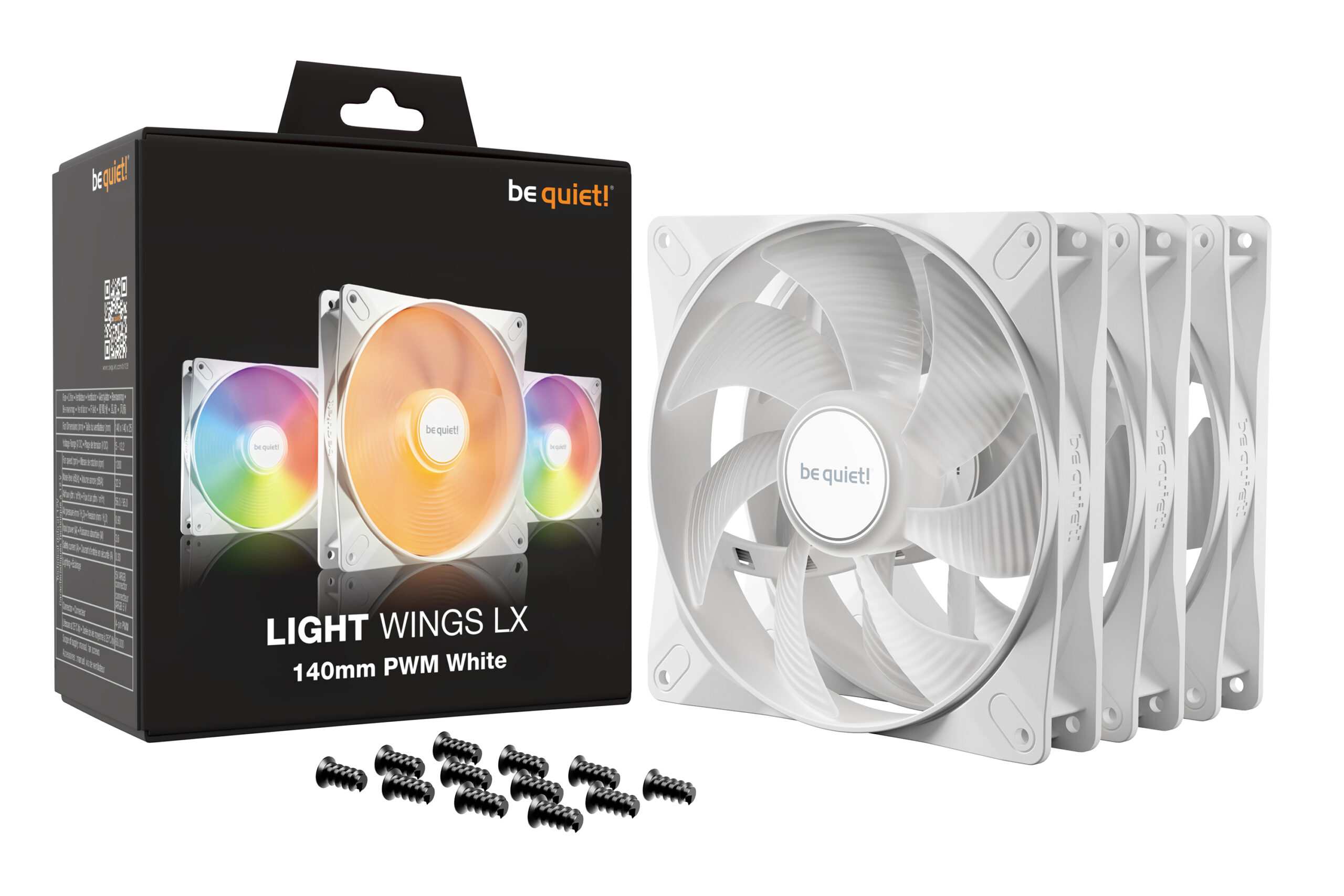 be quiet! LIGHT WINGS LX 140mm PWM 3-Pack White Computer behuizing Ventilator 14 cm Wit 3 stuk(s) - Afbeelding 6