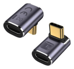 Techly IADAP USB4C-40G tussenstuk voor kabels USB-C 4.0 Grijs - Afbeelding 3