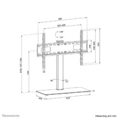 Neomounts DS45-430BL16 TV standaard 37-70"- zwenkbaar - Afbeelding 19