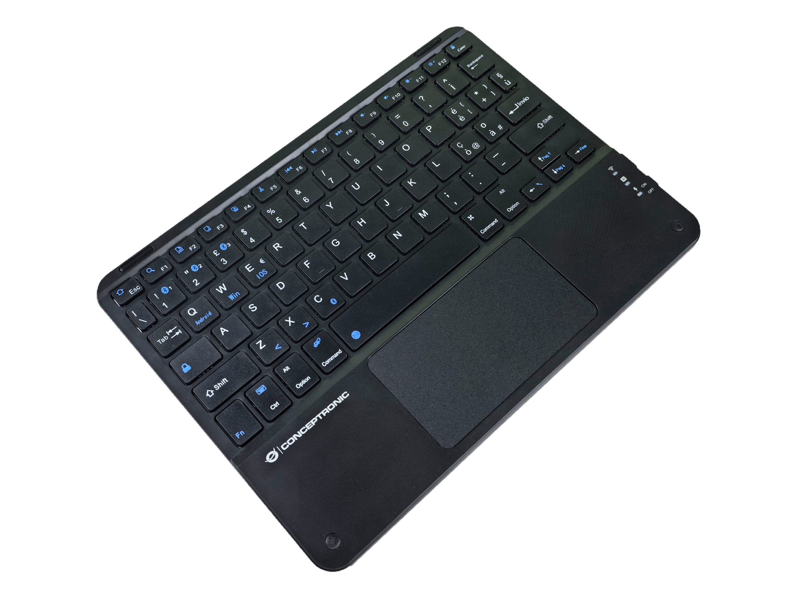 Conceptronic TOBIN01BIT toetsenbord Universeel Bluetooth QWERTY Italiaans Zwart - Afbeelding 3