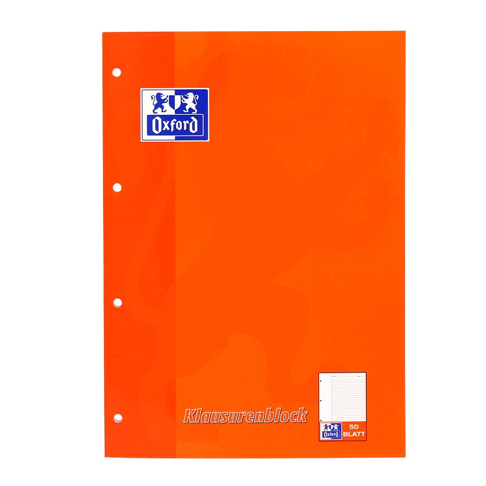 Oxford Klausurenblock Schule 5er Pack A4 liniert