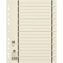 Oxford Trennblatt A4 met Perforation aus Kraftkarton 100Stk