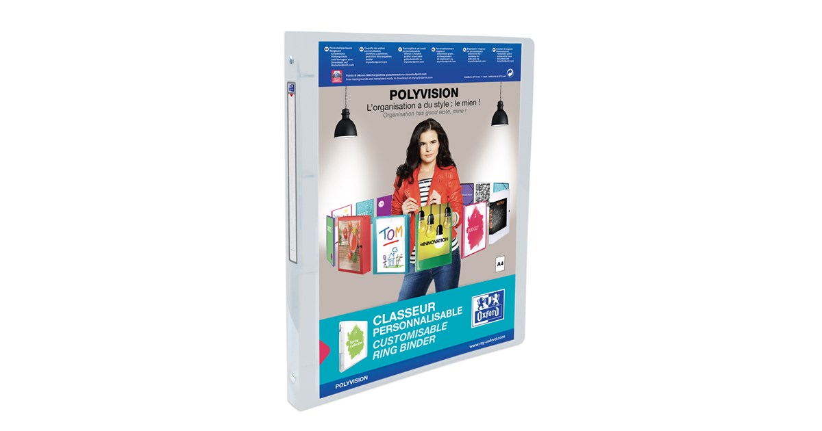 Oxford ringbinder polyvision A4 4 Ring diameter 16 mm