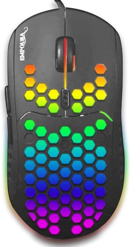 INCA Gaming muis IMG-346 6400 DPI, RGB, 6 toetsen, USB, SW retail