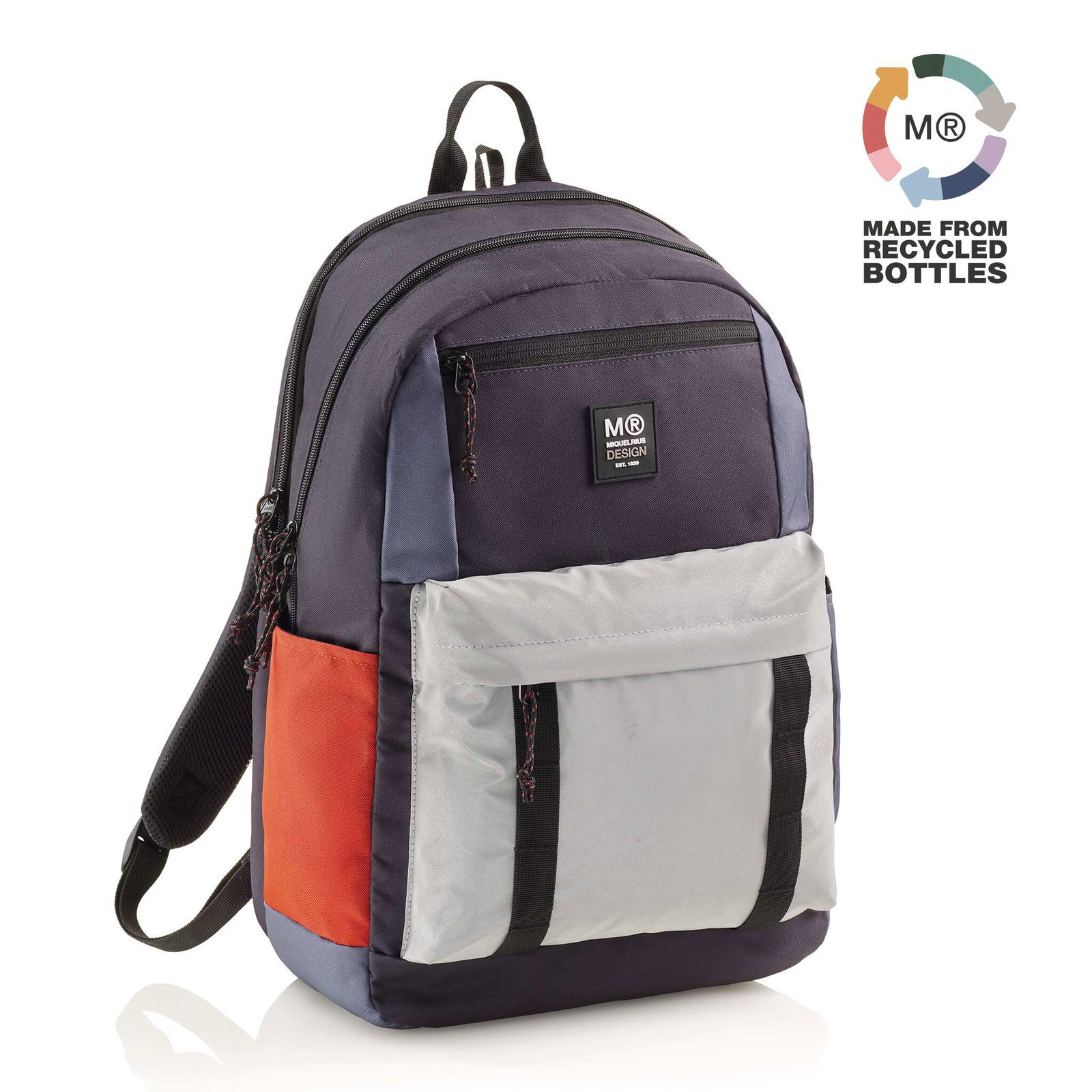 Miquelrius Rucksack Triple Amsterdam Recy 28l 3 Fächern blau