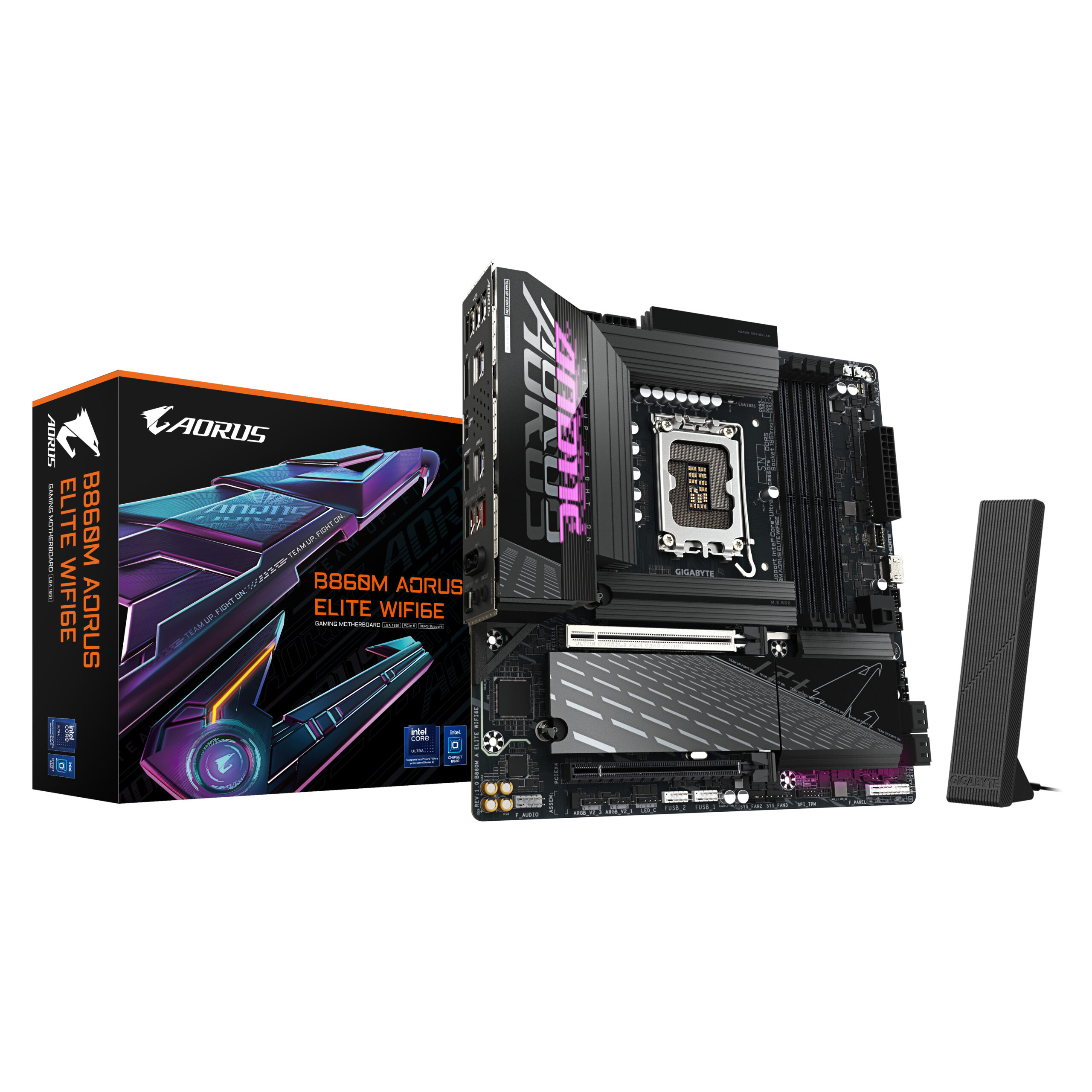 GIGABYTE B860M AORUS ELITE WIFI6E Intel B860 LGA 1851 (Socket V1) micro ATX - Afbeelding 2