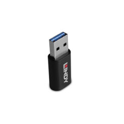 Lindy 71264 tussenstuk voor kabels USB Type A USB Type C Zwart