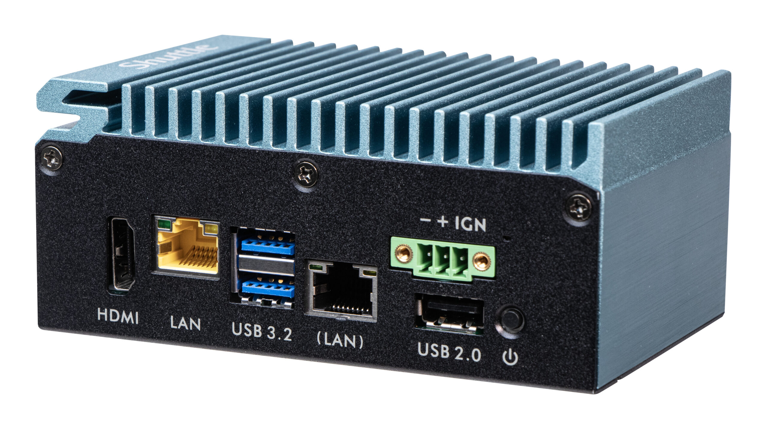 Shuttle Edge PC SPCEL02 , Intel Celeron J6412, 1x HDMI, 2x 2.5G LAN, 1x COM, DIO (4x in, 4x out), 3x USB, 2x M.2, 12-24V, ventilatorloos, 24/7 permanent gebruik, incl. incl. VESA & DIN-RAIL mount - Afbeelding 5