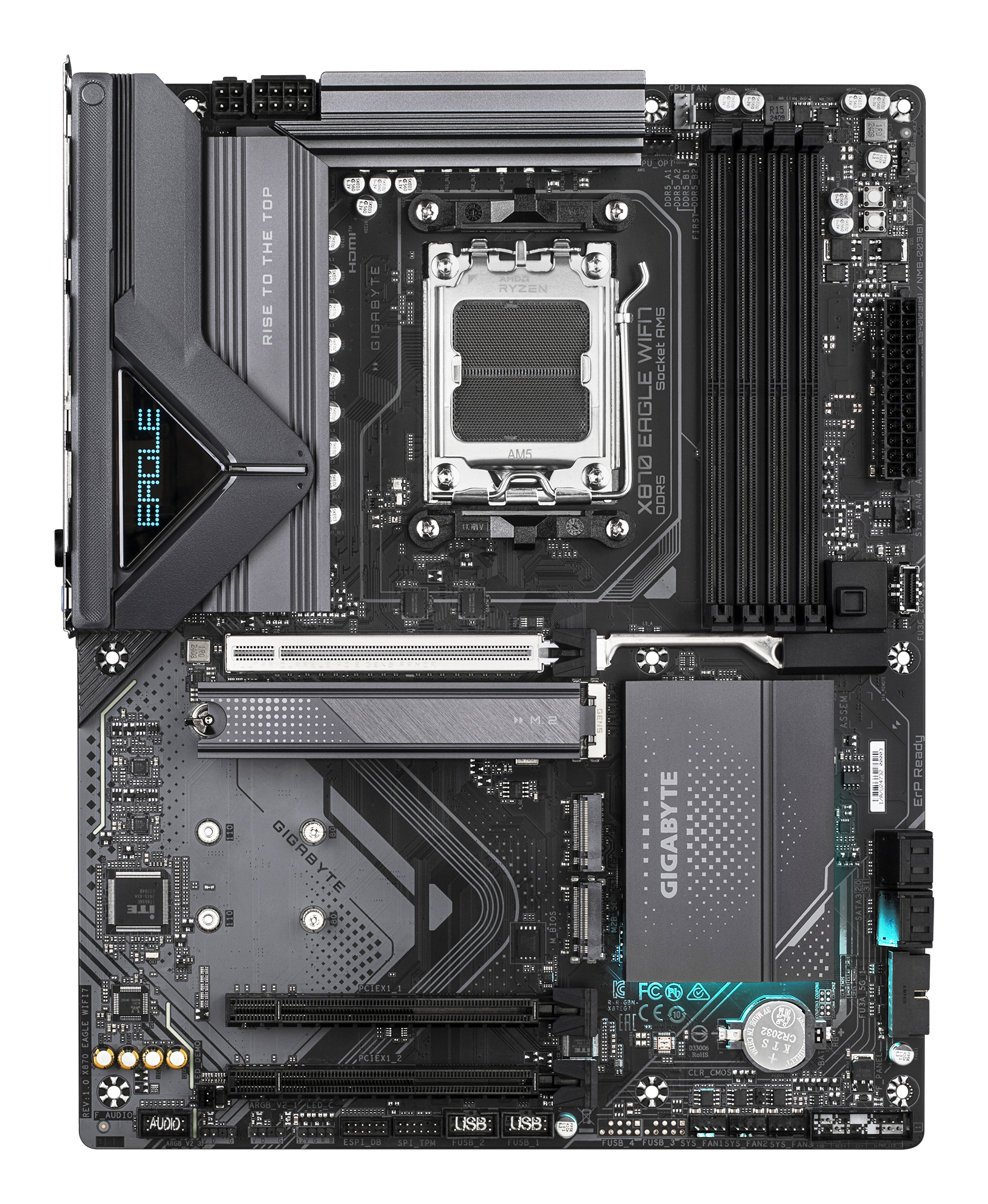 GIGABYTE X870 EAGLE WIFI7 moederbord AMD X870 Socket AM5 ATX - Afbeelding 3