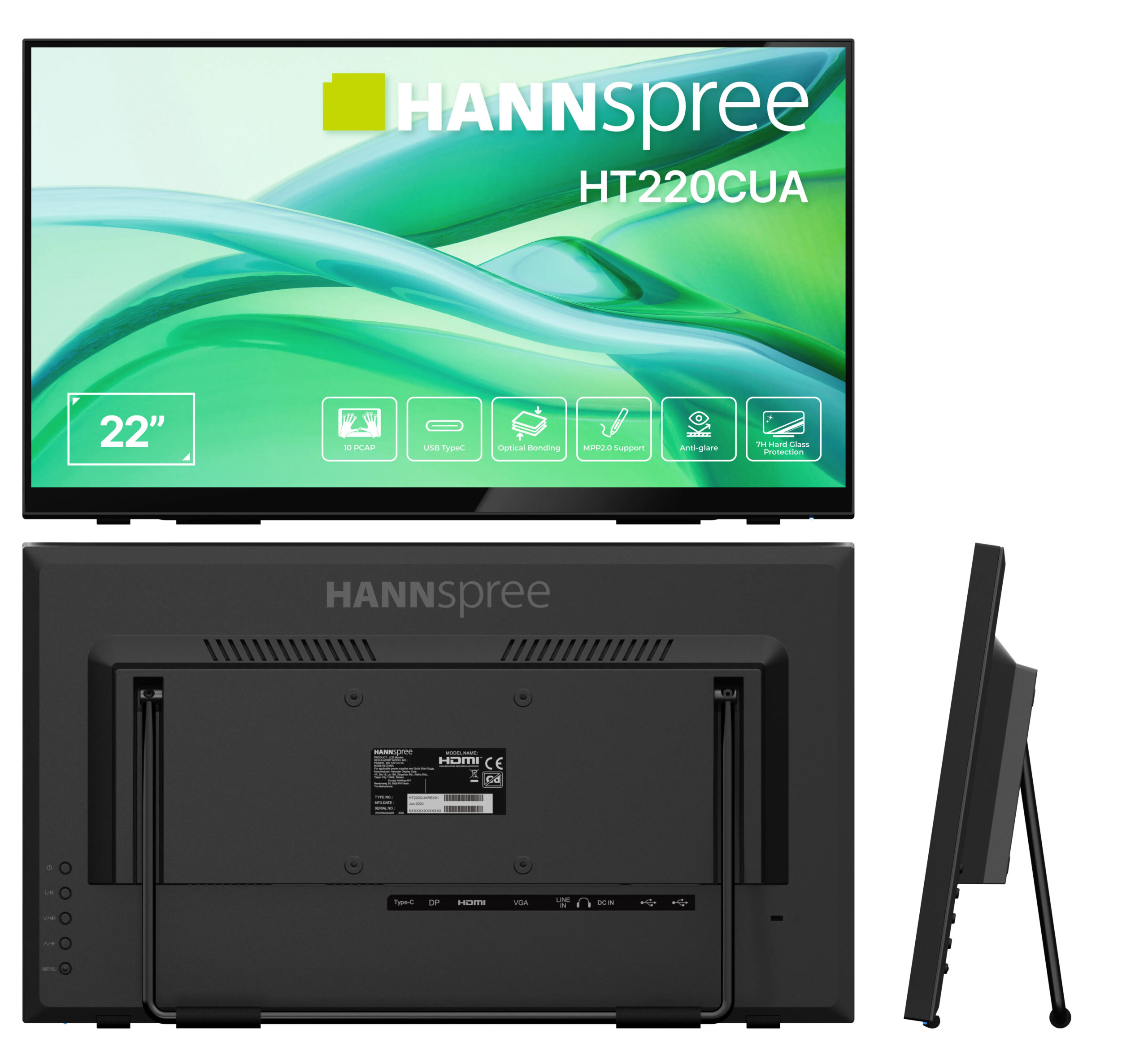 Hannspree HT220CUA computer monitor 54,5 cm (21.4") 1920 x 1080 Pixels Full HD LED Touchscreen Zwart - Afbeelding 15