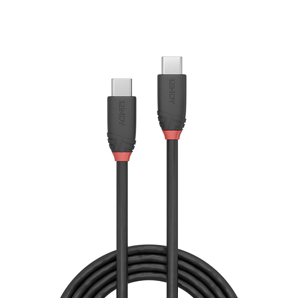 Lindy 36906 USB-kabel USB 3.2 Gen 1 (3.1 Gen 1) 1 m USB C 10 Gbit/s Zwart - Afbeelding 3