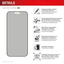 Displex 01999 scherm- & rugbeschermer voor mobiele telefoons Privacy-schermbeschermer Apple 1 stuk(s)
