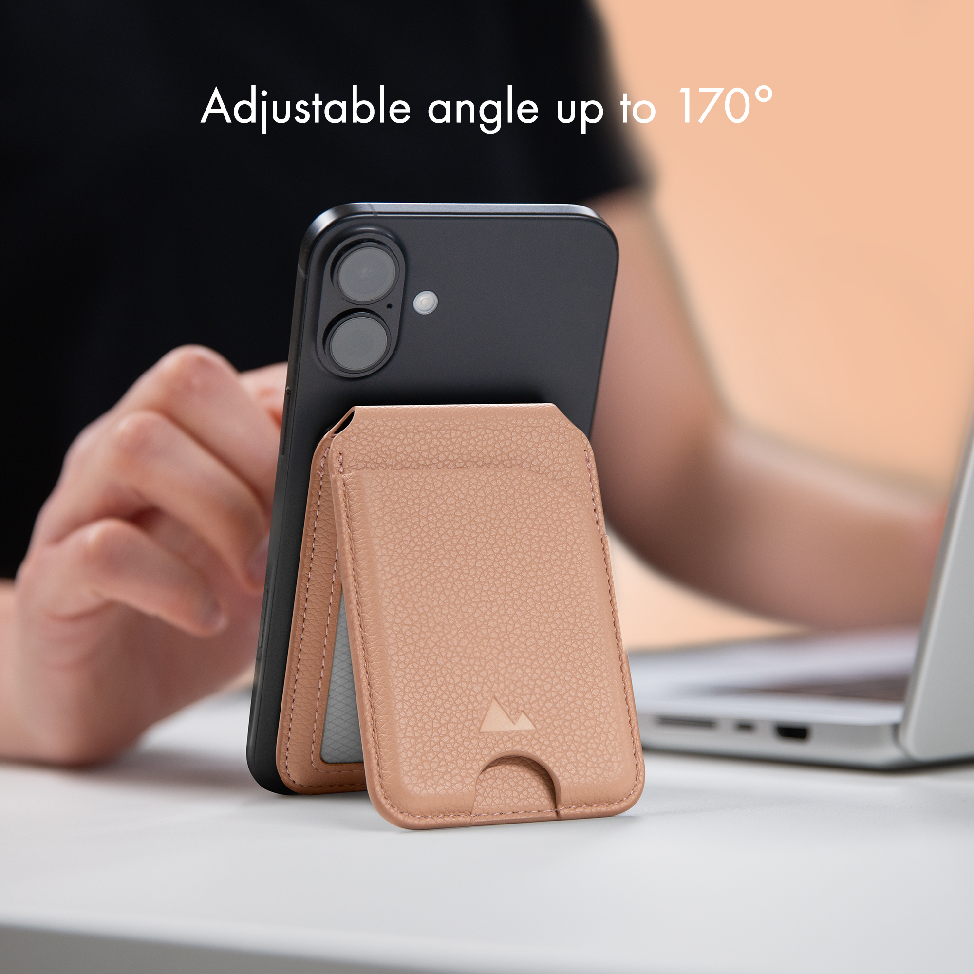 My Style MagSafe Compatible Magnet Card Holder with Stand Function Soft Pink - Afbeelding 5