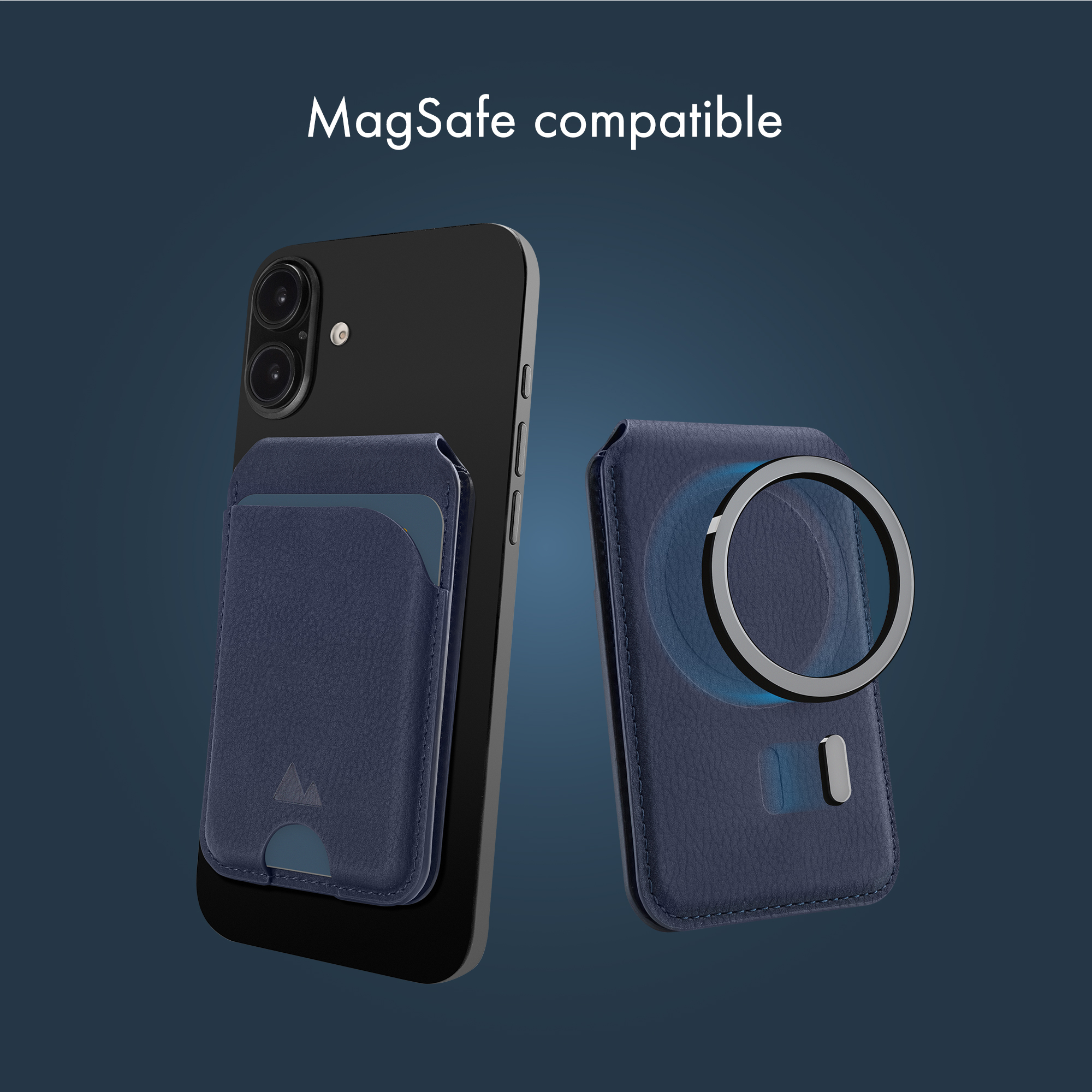 My Style MagSafe Compatible Magnet Card Holder with Stand Function Midnight Blue - Afbeelding 2