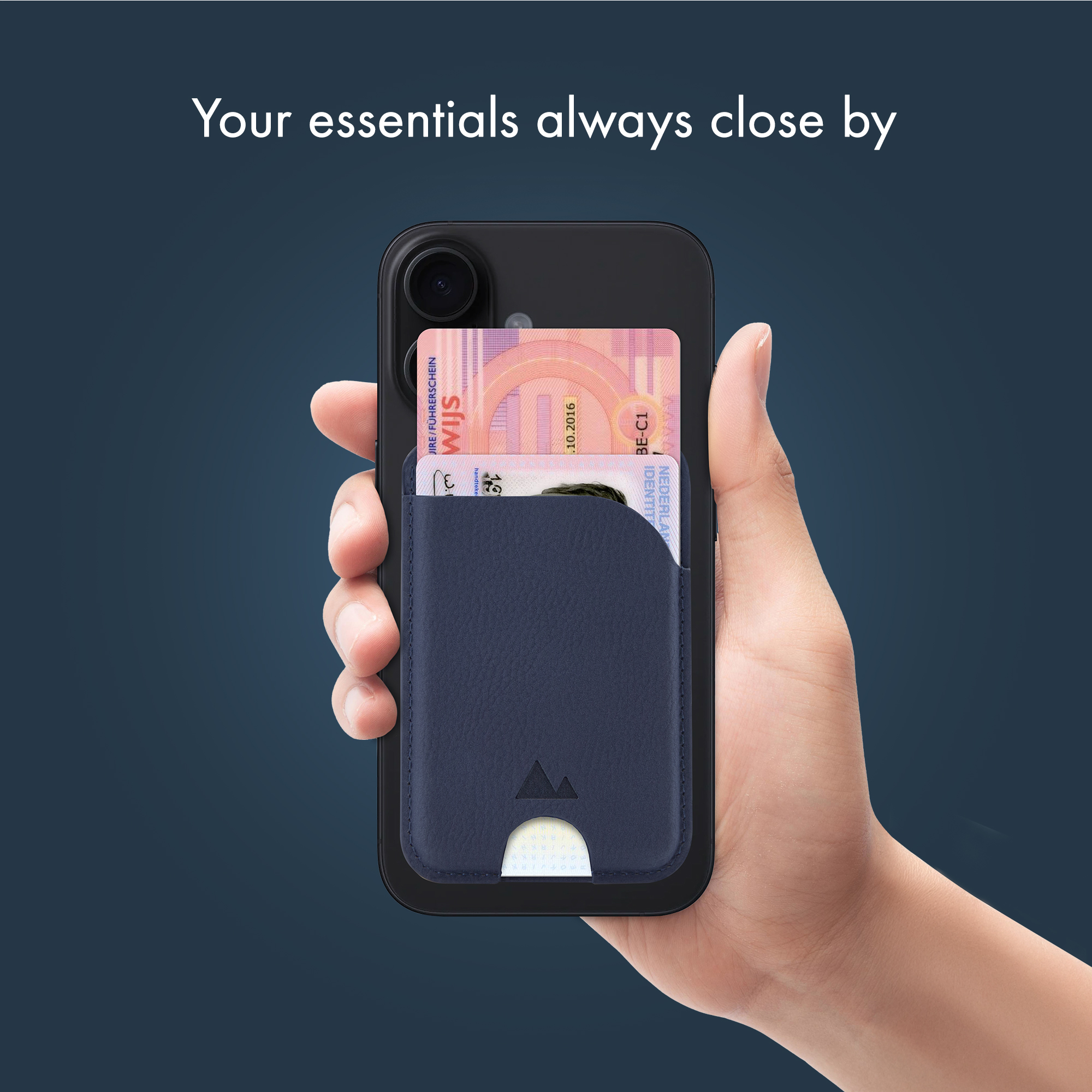 My Style MagSafe Compatible Magnet Card Holder with Stand Function Midnight Blue - Afbeelding 6