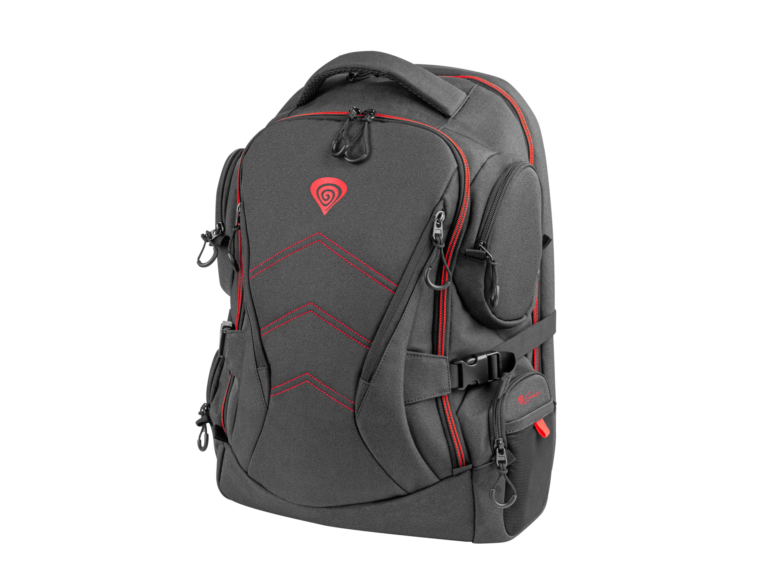 GENESIS Pallad 550 43,9 cm (17.3") Rugzak Zwart, Rood - Afbeelding 4