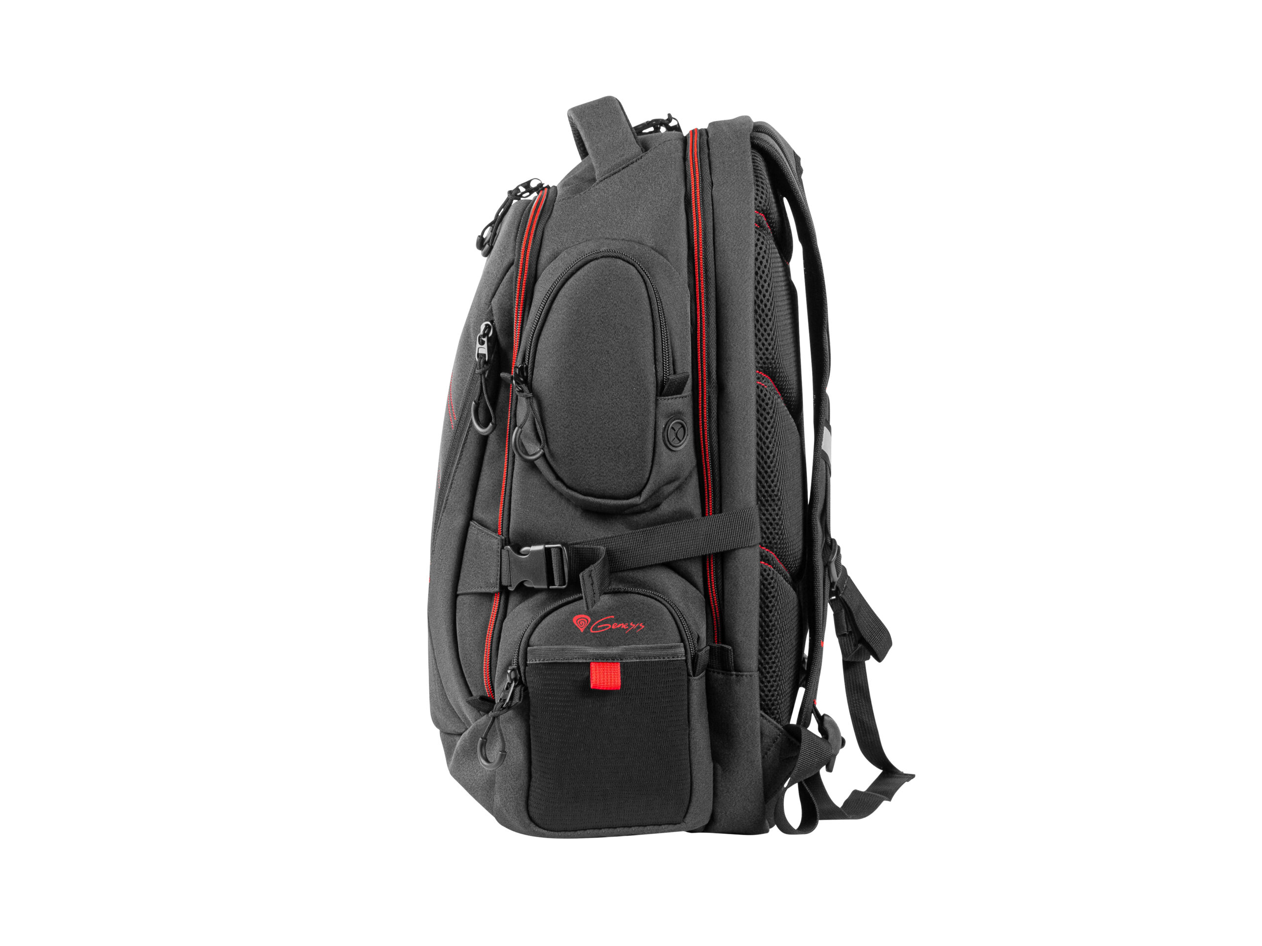 GENESIS Pallad 550 43,9 cm (17.3") Rugzak Zwart, Rood - Afbeelding 6