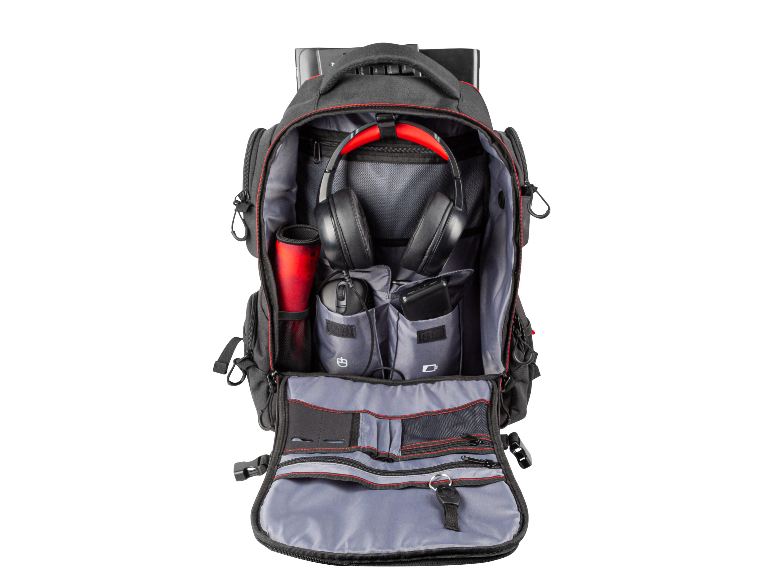 GENESIS Pallad 550 43,9 cm (17.3") Rugzak Zwart, Rood - Afbeelding 10