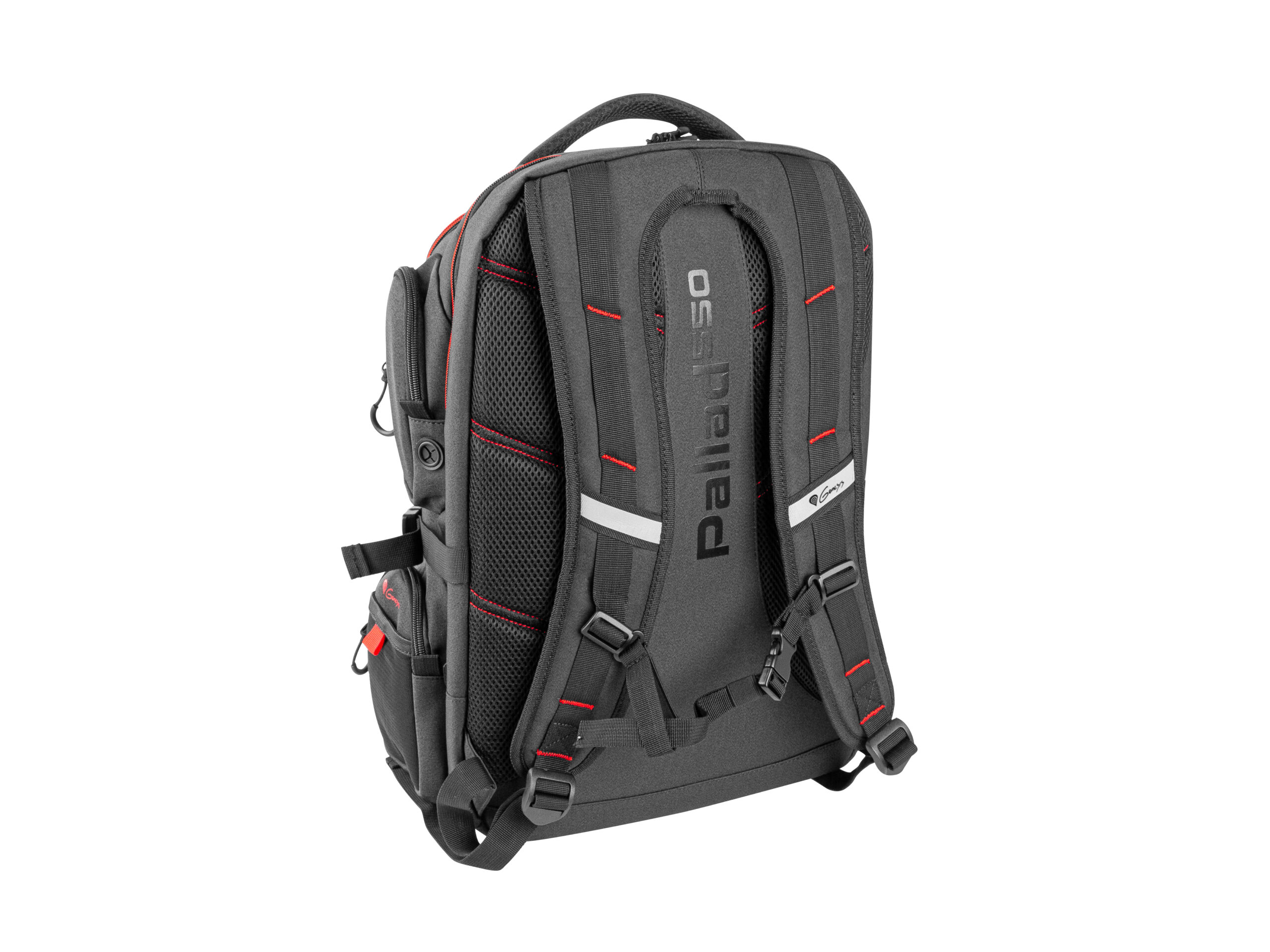 GENESIS Pallad 550 43,9 cm (17.3") Rugzak Zwart, Rood - Afbeelding 8