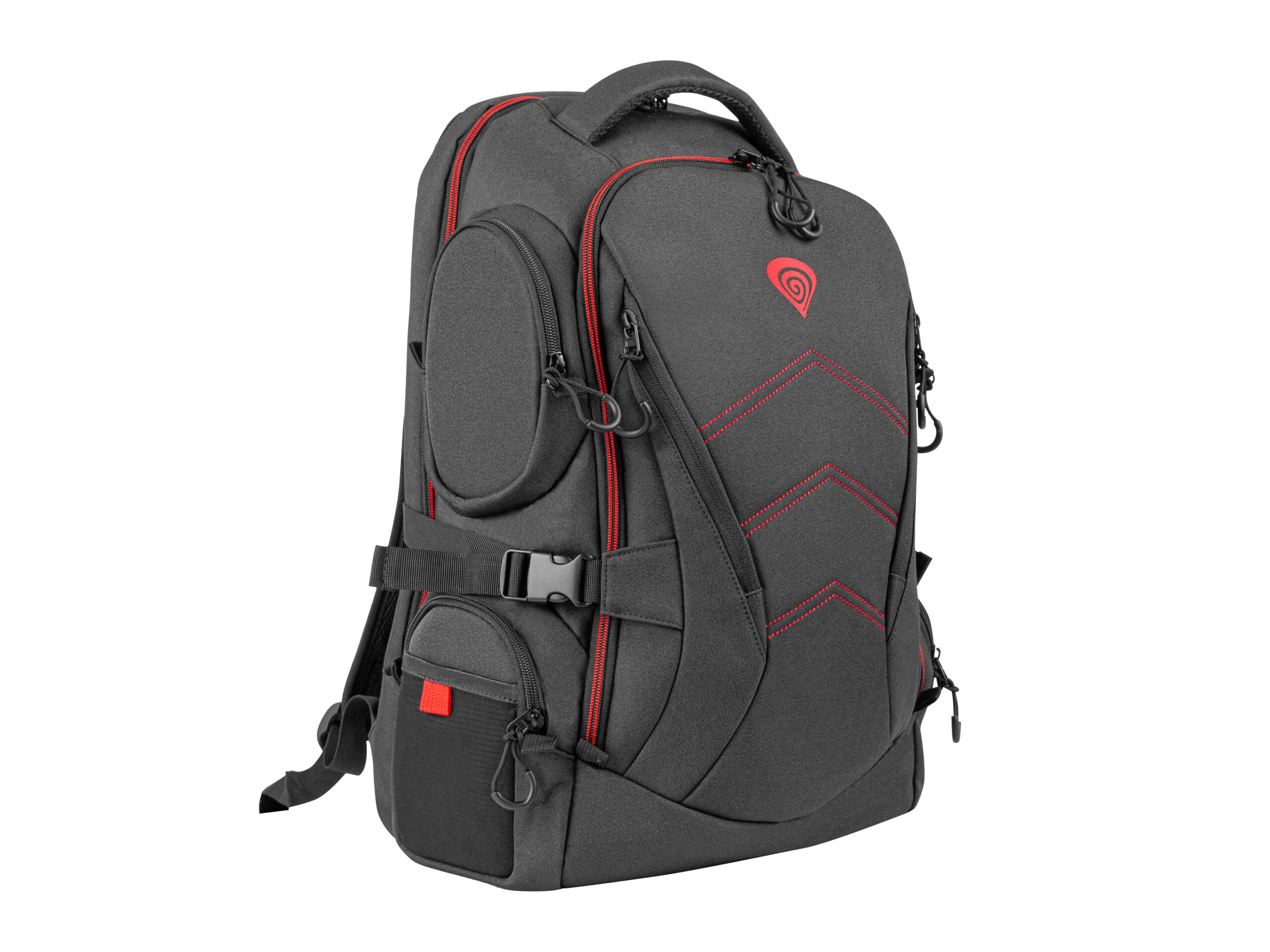 GENESIS Pallad 550 43,9 cm (17.3") Rugzak Zwart, Rood - Afbeelding 5