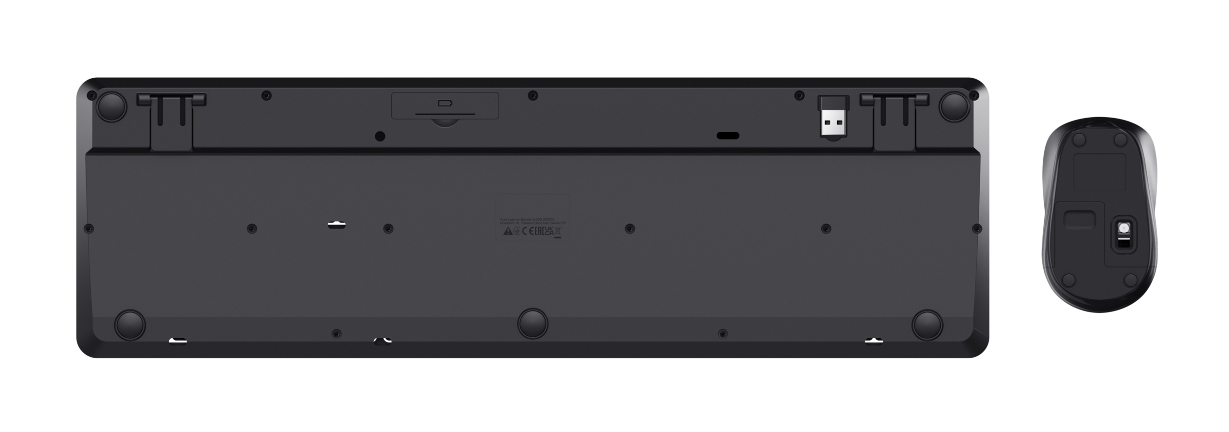 Trust TKM-360 toetsenbord Inclusief muis Kantoor RF Draadloos QWERTY Amerikaans Engels Zwart - Afbeelding 7