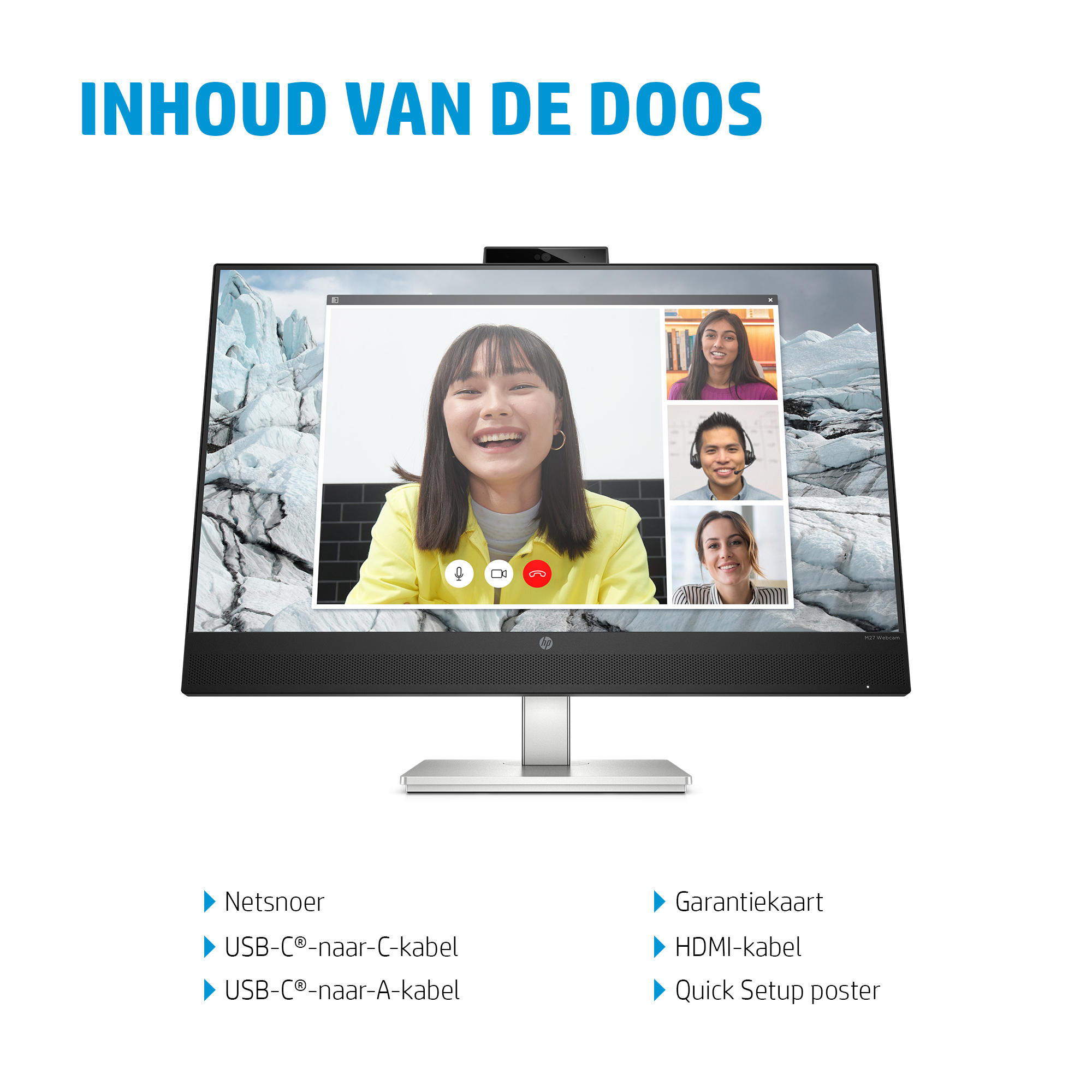 HP E-Series E27m G4 QHD USB-C conferentiemonitor - Afbeelding 15