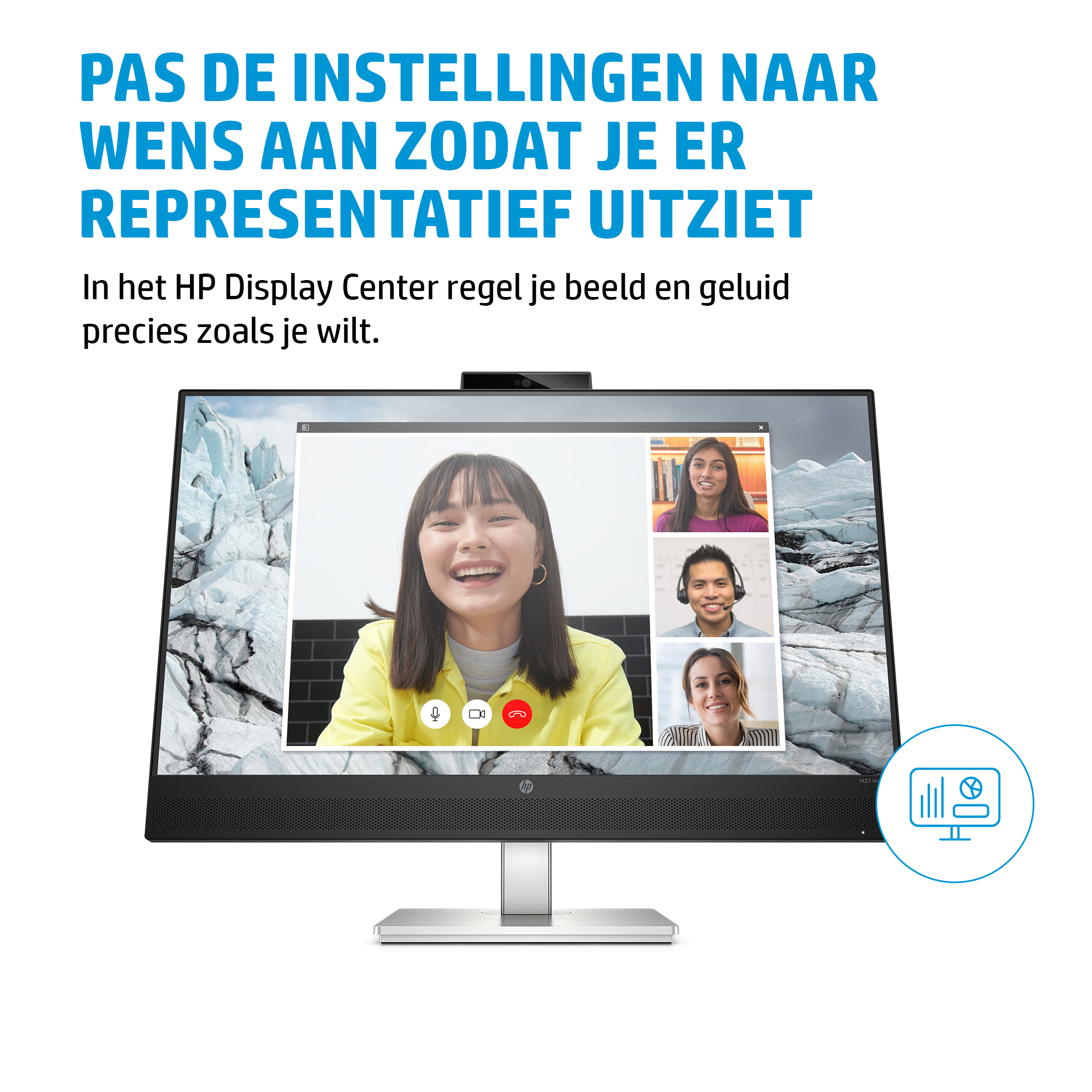 HP E-Series E27m G4 QHD USB-C conferentiemonitor - Afbeelding 12