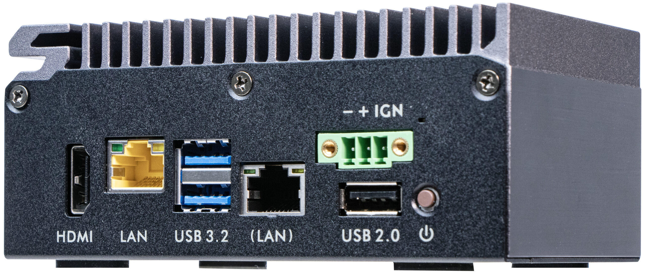 Shuttle Edge PC SPCEL03 , Intel Atom x6413E, 1x HDMI, 2x 2.5G LAN, 1x COM, DIO (4x in, 4x out), 3x USB, 2x M.2, 12-24V, ventilatorloos, 24/7, -20...60°C, incl. VESA & DIN-RAIL mount - Afbeelding 5