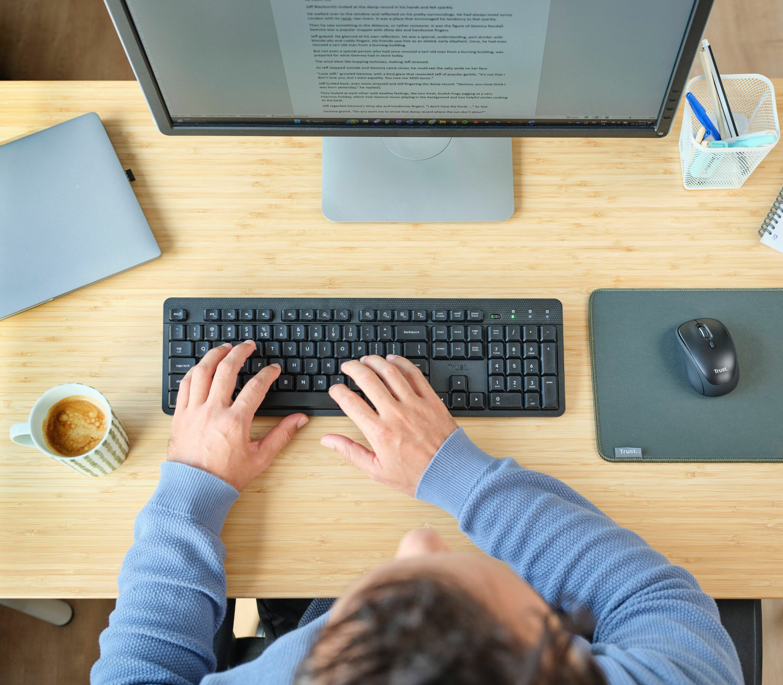 Trust TKM-360 toetsenbord Inclusief muis Kantoor RF Draadloos QWERTY Amerikaans Engels Zwart - Afbeelding 10