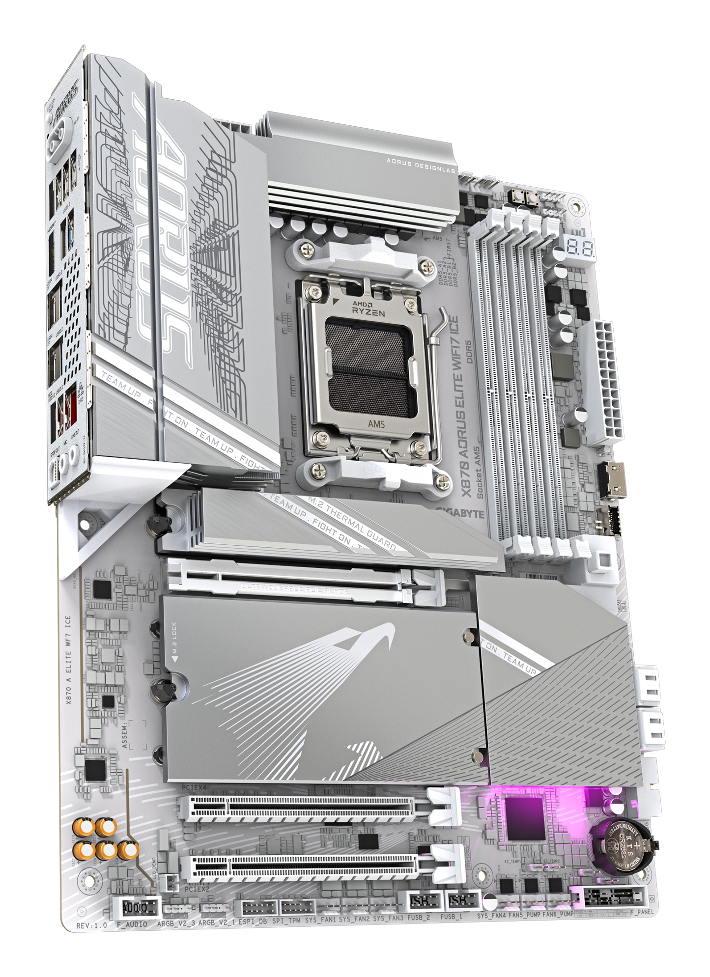 GIGABYTE X870 AORUS ELITE WIFI7 ICE AMD X870 Socket AM5 ATX - Afbeelding 4