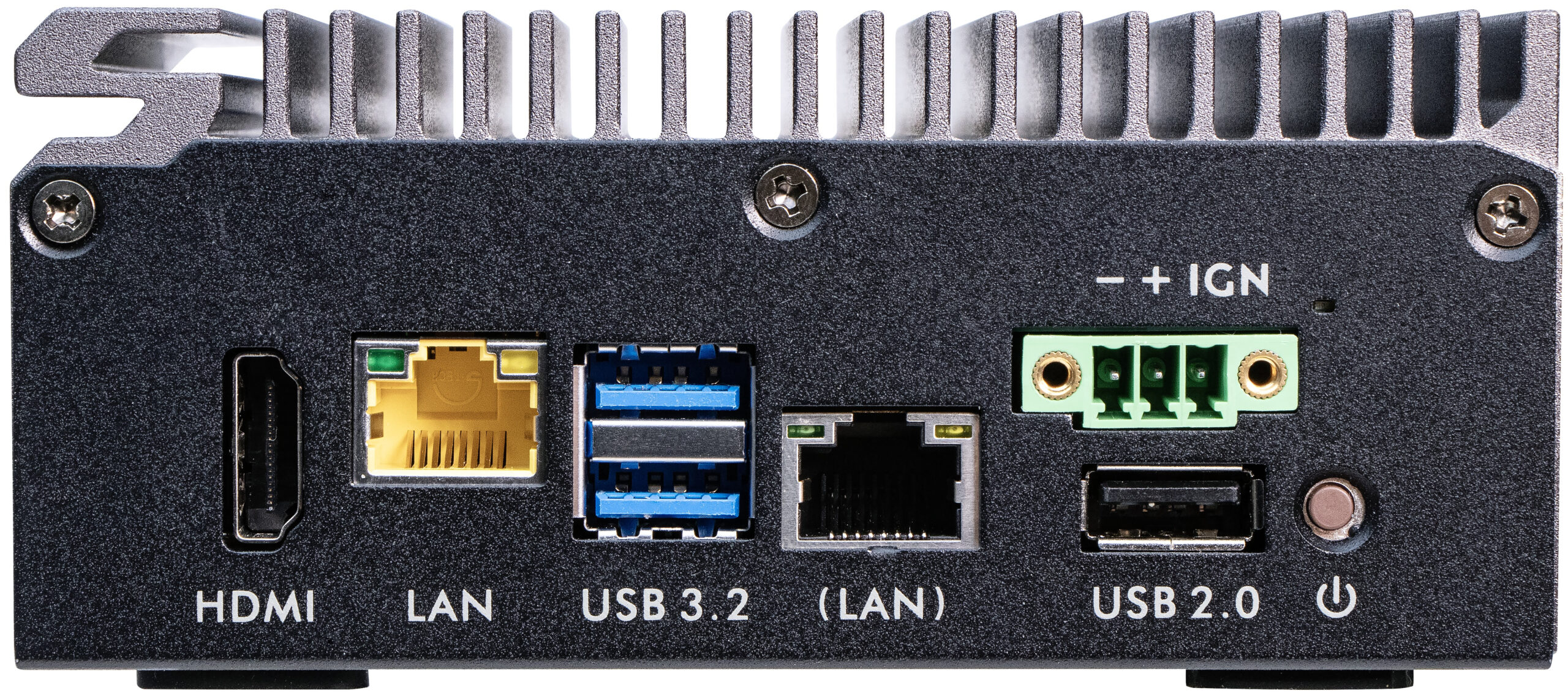 Shuttle Edge PC SPCEL03 , Intel Atom x6413E, 1x HDMI, 2x 2.5G LAN, 1x COM, DIO (4x in, 4x out), 3x USB, 2x M.2, 12-24V, ventilatorloos, 24/7, -20...60°C, incl. VESA & DIN-RAIL mount - Afbeelding 3