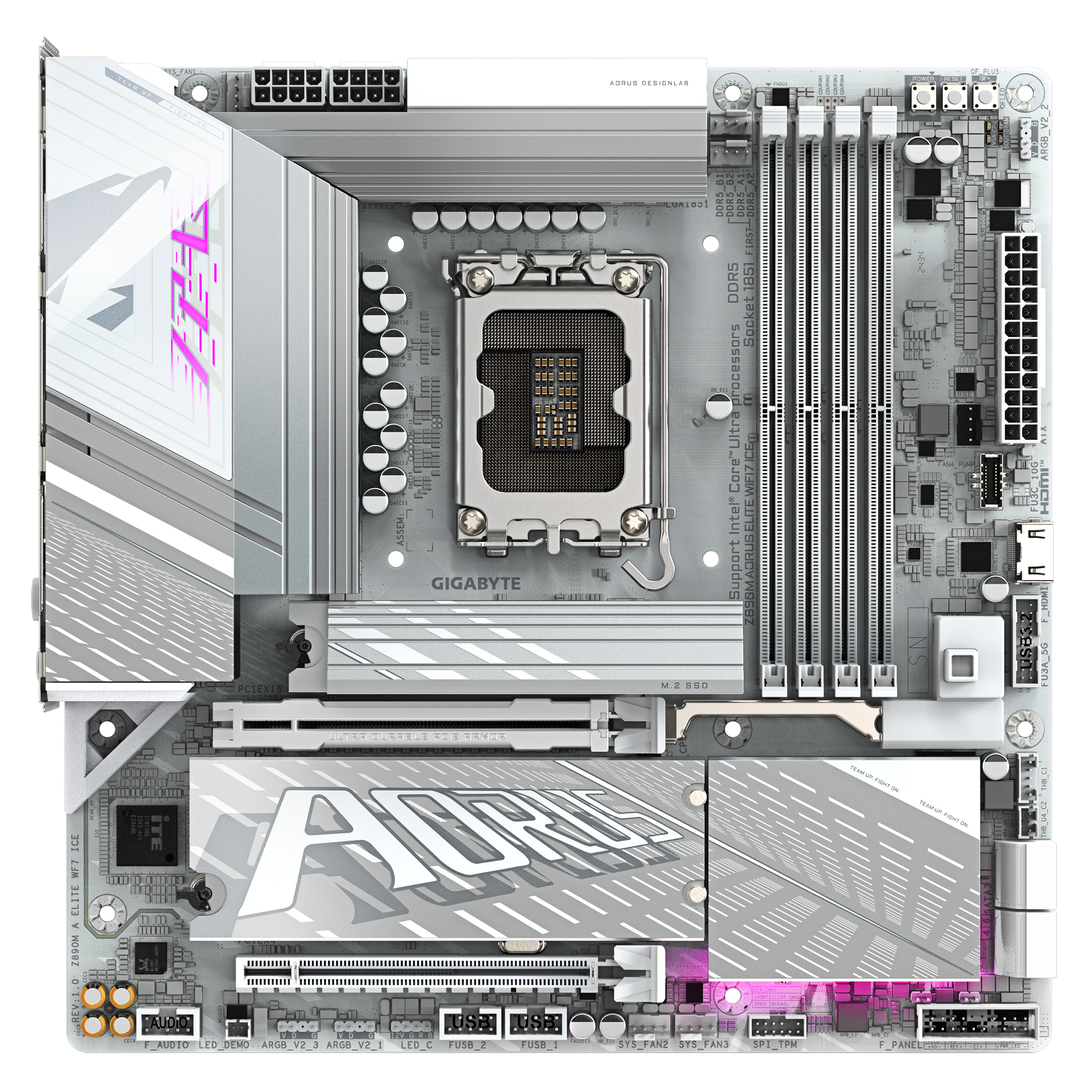 GIGABYTE Z890M AORUS ELITE WIFI7 ICE Intel Z890 LGA 1851 (Socket V1) ATX - Afbeelding 3