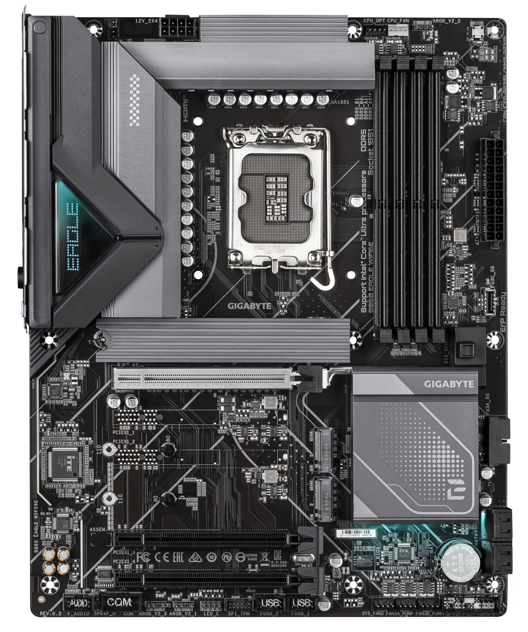 GIGABYTE B860 EAGLE WIFI6E moederbord Intel B860 LGA 1851 (Socket V1) ATX - Afbeelding 3