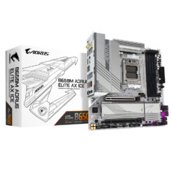 GIGABYTE B650M AORUS ELITE AX ICE moederbord AMD B650 Socket AM5 micro ATX