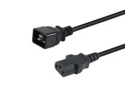 Equip stroomkabel Anschl. C20 -> C13 1.80m zwart