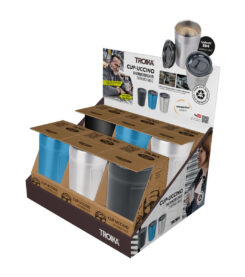TROIKA Thekendisplay 6xCUP-UCCINO Thermobecher
