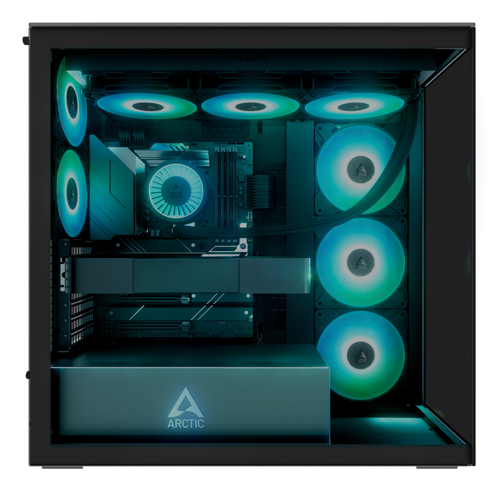 ARCTIC Xtender Black (Tinted Glass) Midi Tower Zwart - Afbeelding 8