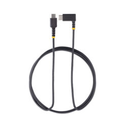 StarTech.com 2m USB-C Laadkabel, Robuuste Haakse Fast Charge & Sync Type C Kabel, 60W (3A) PD, USB 2.0, TPE Mantel en Aramidevezels - Zwarte USB Oplaadkabel - Afbeelding 8