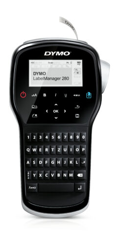 DYMO LabelManager 280 oplaadbare, draagbare labelmakerkit | QWERTZ-toetsenbord | met 2 rollen D1-labels en een draagkoffer